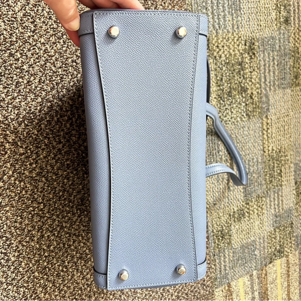 Slate Blue Coach Bag with Gold Accents - Picture 6 of 10